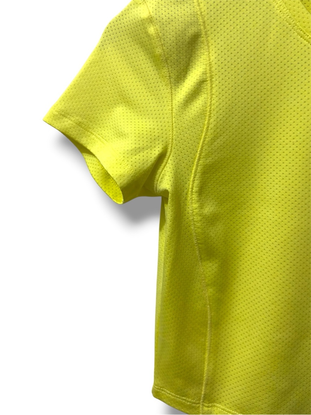 Adidas | Bundle Set: Neon Yellow Cropped Mesh Tee & Black 3-Stripe Leggings (L) - Picture 5 of 16